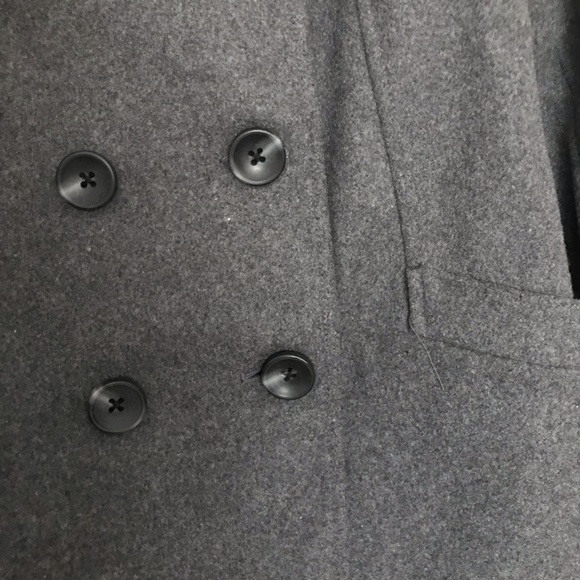 Merona Gray Wool Blend Peacoat - Picture 4 of 5